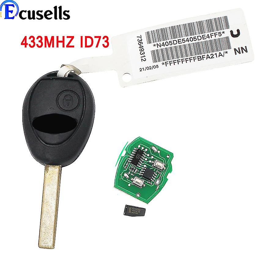 BMWミニクーパーS R50 R53 2002-2005のための2つのボタンのリモートキー433mhz Id73の破片1つの完全な7935 Pcf7930/31as