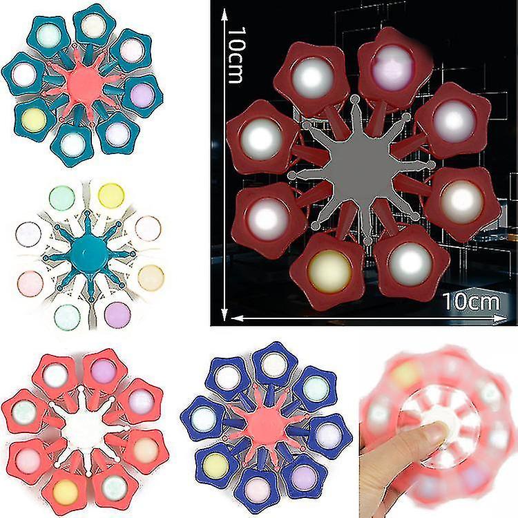Baby Activity Toys 4pcs Pop Fidget Spinners Push Popits Fidget Spinner Fidget Pack Hand Spinner Pentagon