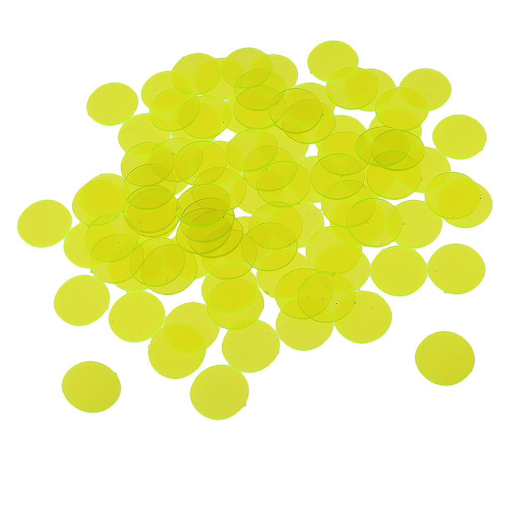 300Pcs Professional Bingo Game Chips Counting Bingo Chips Plastic Yellow