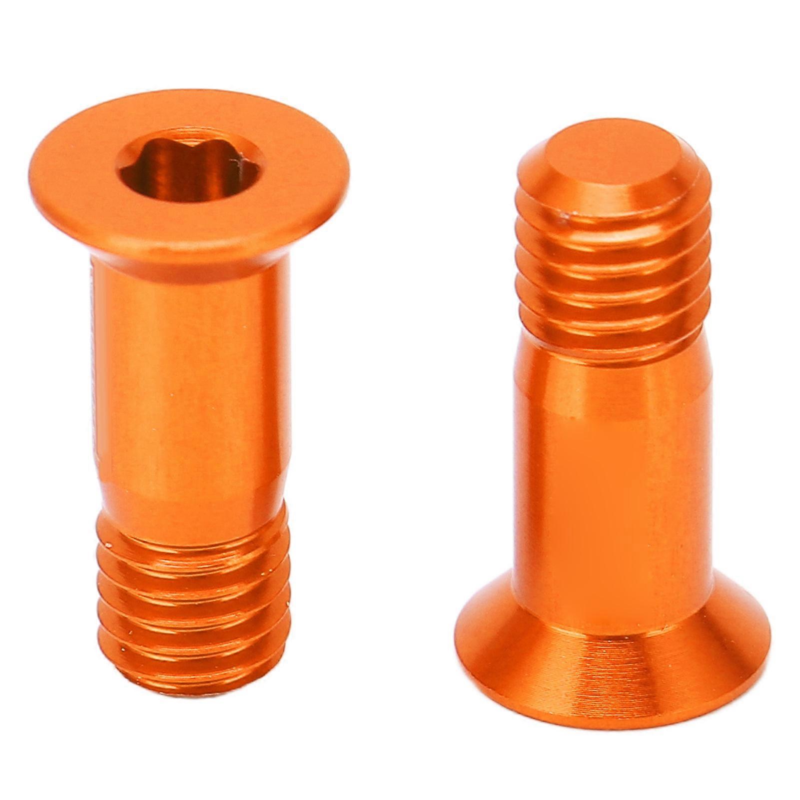 2 Pcs Bicycle Screw Aluminum Alloy Rear Derailleur Sprocket Fixing Screw Bicycle Modification Accessories Orange