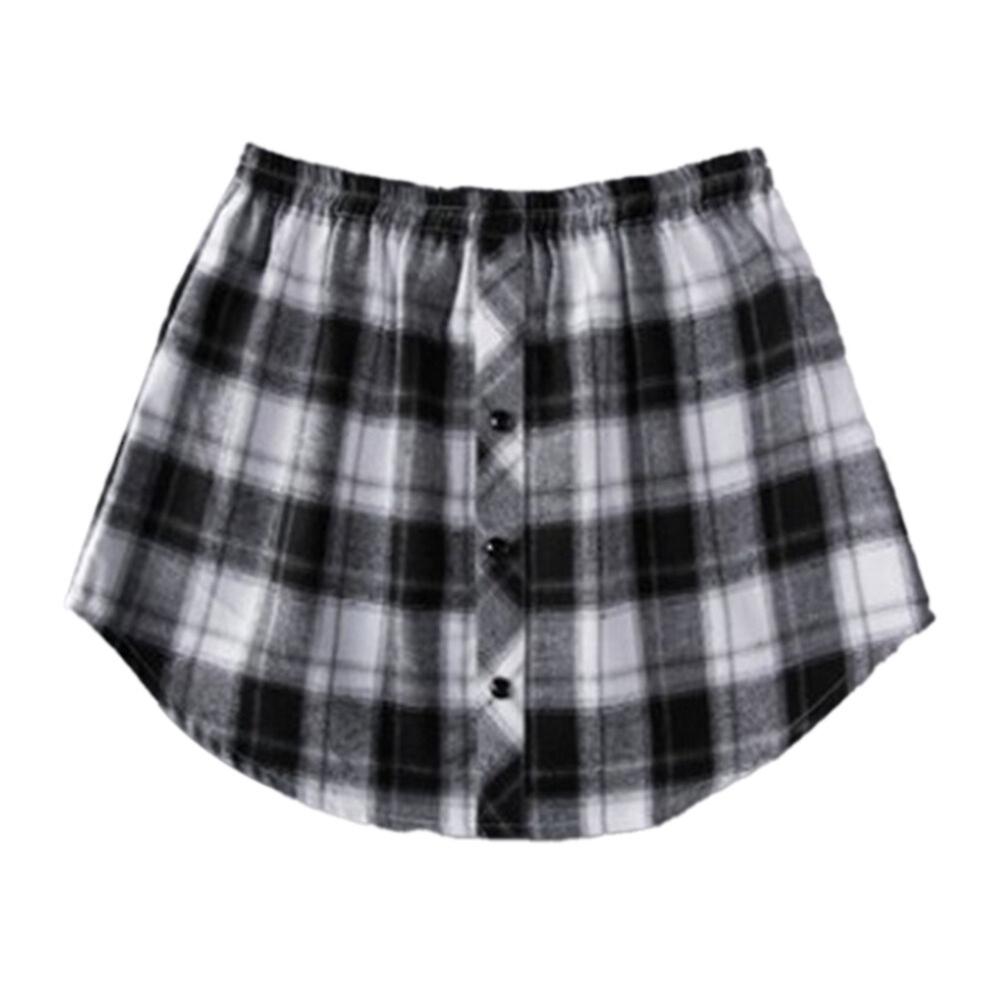 Moda Ajustable Minifalda Camisa Extensor Capas Falso, Top Inferior Barrido