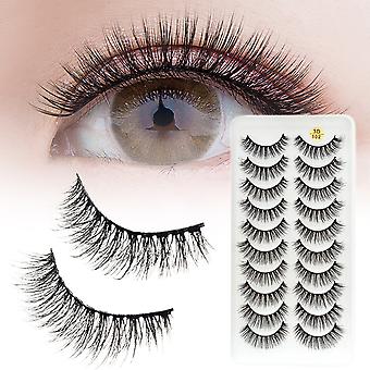 Reusable False Eyelashes Stable And Easy To Put On Waterproof False Eyelashes Reusable Eyelashes Without Glue For Girlfriend's Birthday Gift And Weddi