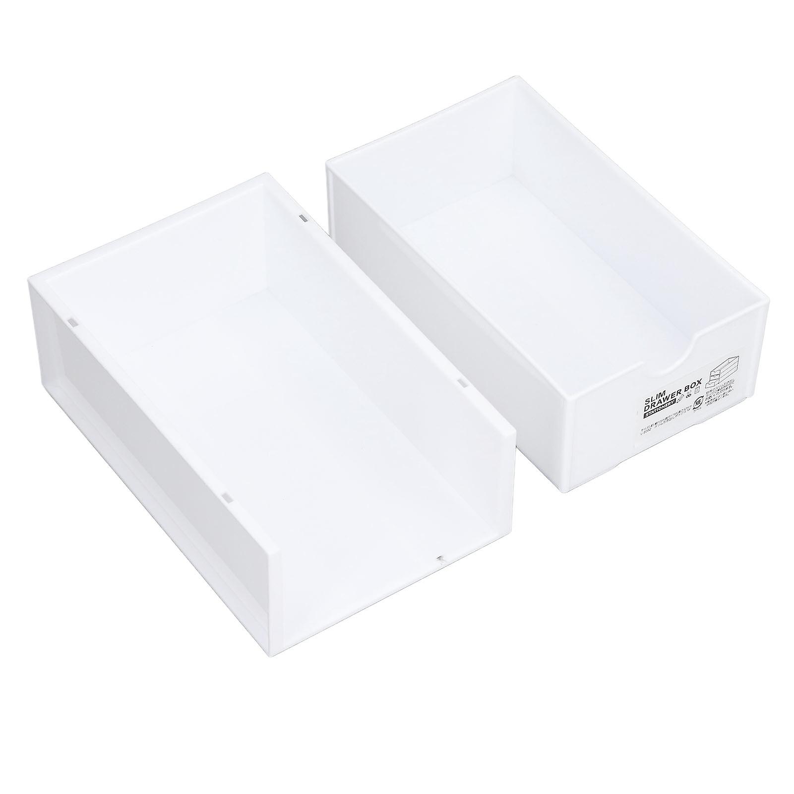 Storage Box Stackable PP Material Large Capacity Classified Storage Strong Durable Drawer BoxWhite