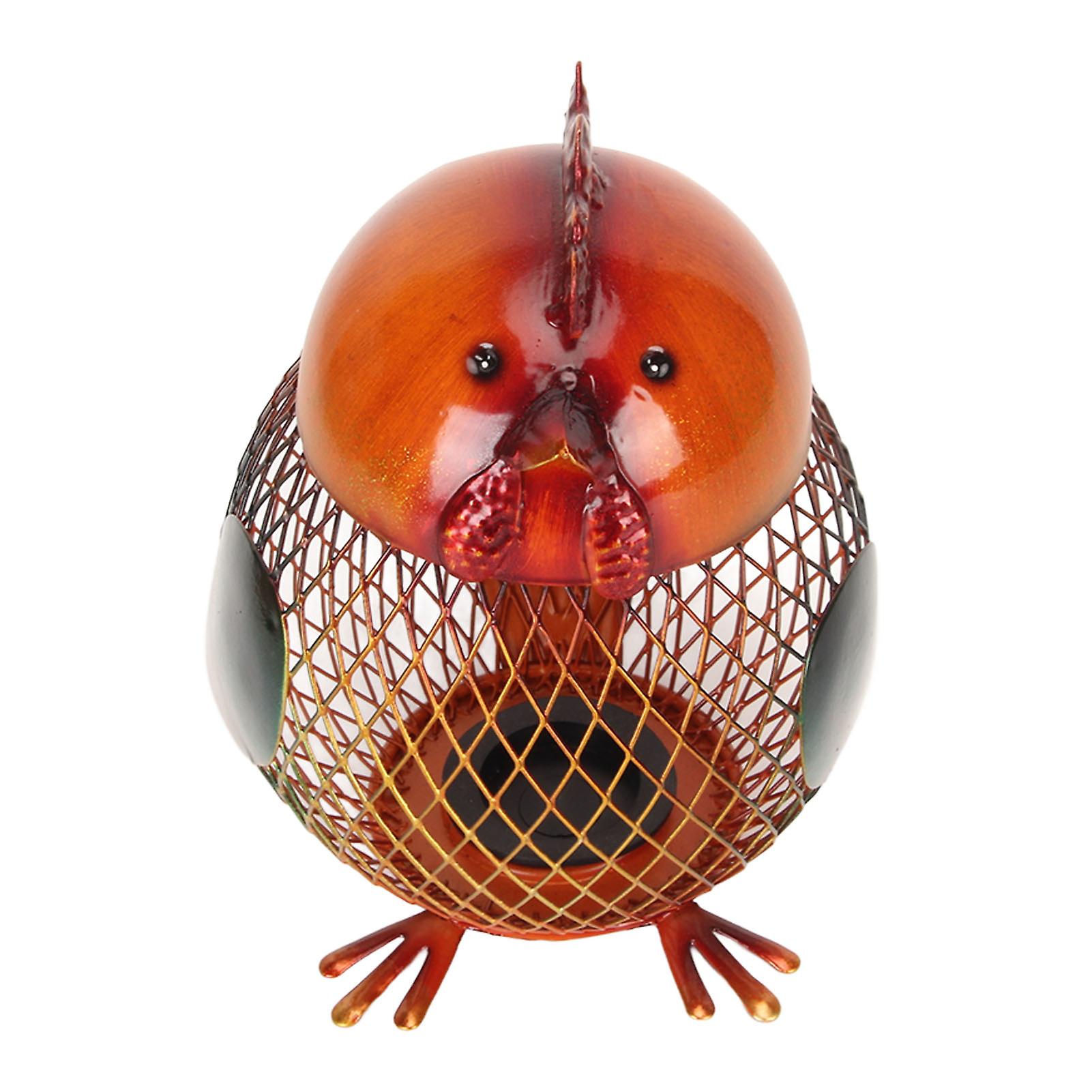 Kids Piggy Bank Cute Chick Style Colorfast Metal Stable Base Wire Net Design Coin Bank for Bedroom Bedside Table