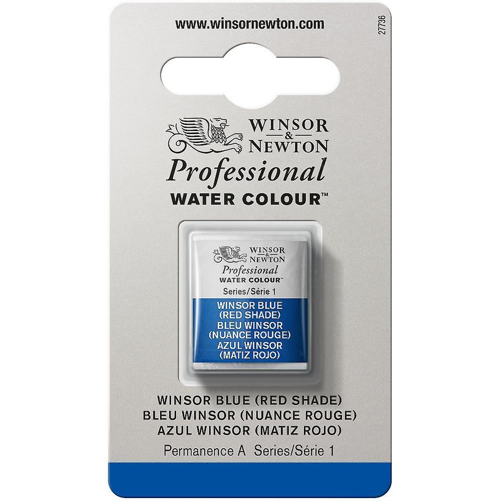 Winsor & Newton Professional Watercolour Half Pan, 709 Winsor Blue (Red Shade) S1