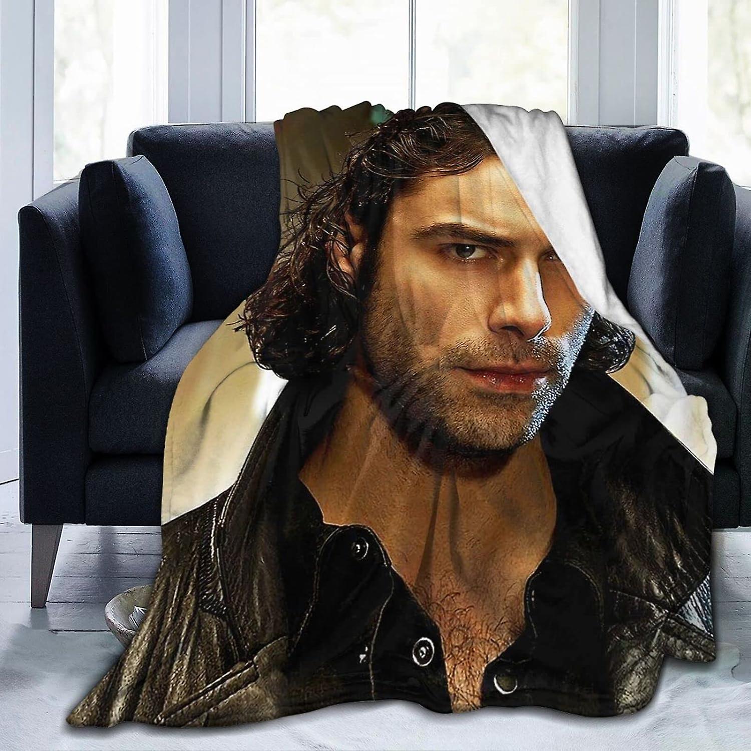 Aidan Turner Flanell myk klimaanlegg anti-pilling lap for sofa soverom stue ABD14032