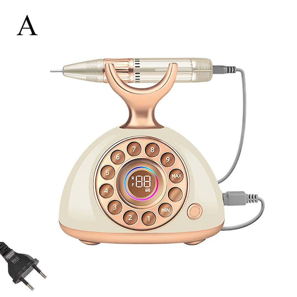 Electric Nail File Drill Manicure Tool Retro Telephone Shape