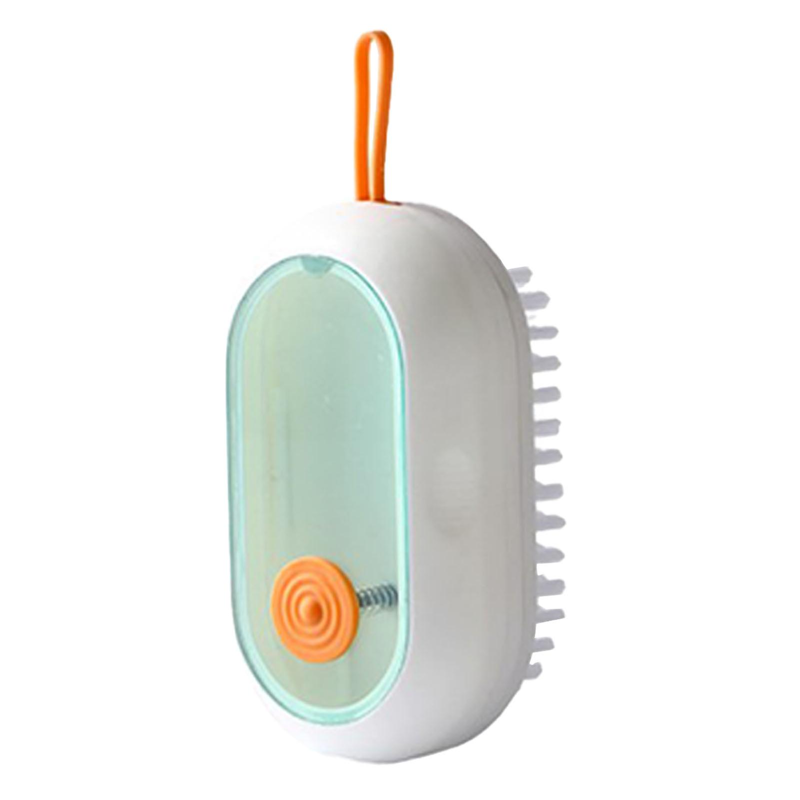 Laundry Scrub Brush Shoe Cleansing Press Type Automatic Liquid Adding Soft Bristle Brush for Stains