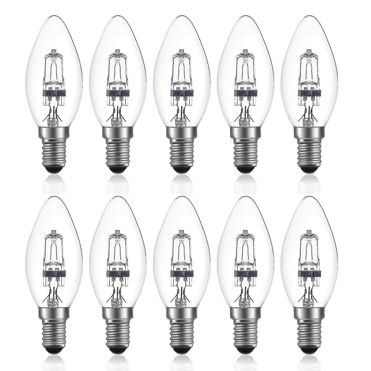 42W E14 C35 Dimmbare Halogenlampe AC 220-240V Warmweiß 2700K E14 Transparente Halogen-Kerzenlampe (-rx