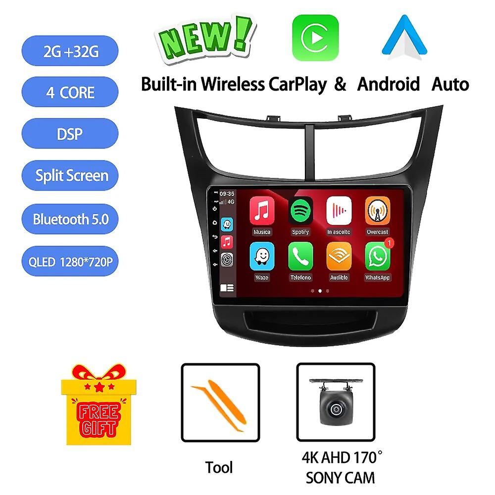 Android 13 For Chevrolet Sail Aveo 2015 - 2019 Car Radio Stereo Multimedia Video Player Gps Wireless Carplay Head Unit Rds Dsp