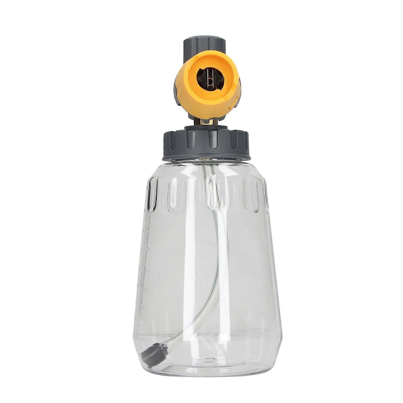 1L 4000psi Foam Generator Adjustable High Pressure Sprayer Washer Can 1/4in NPT Quick Connect Yellow