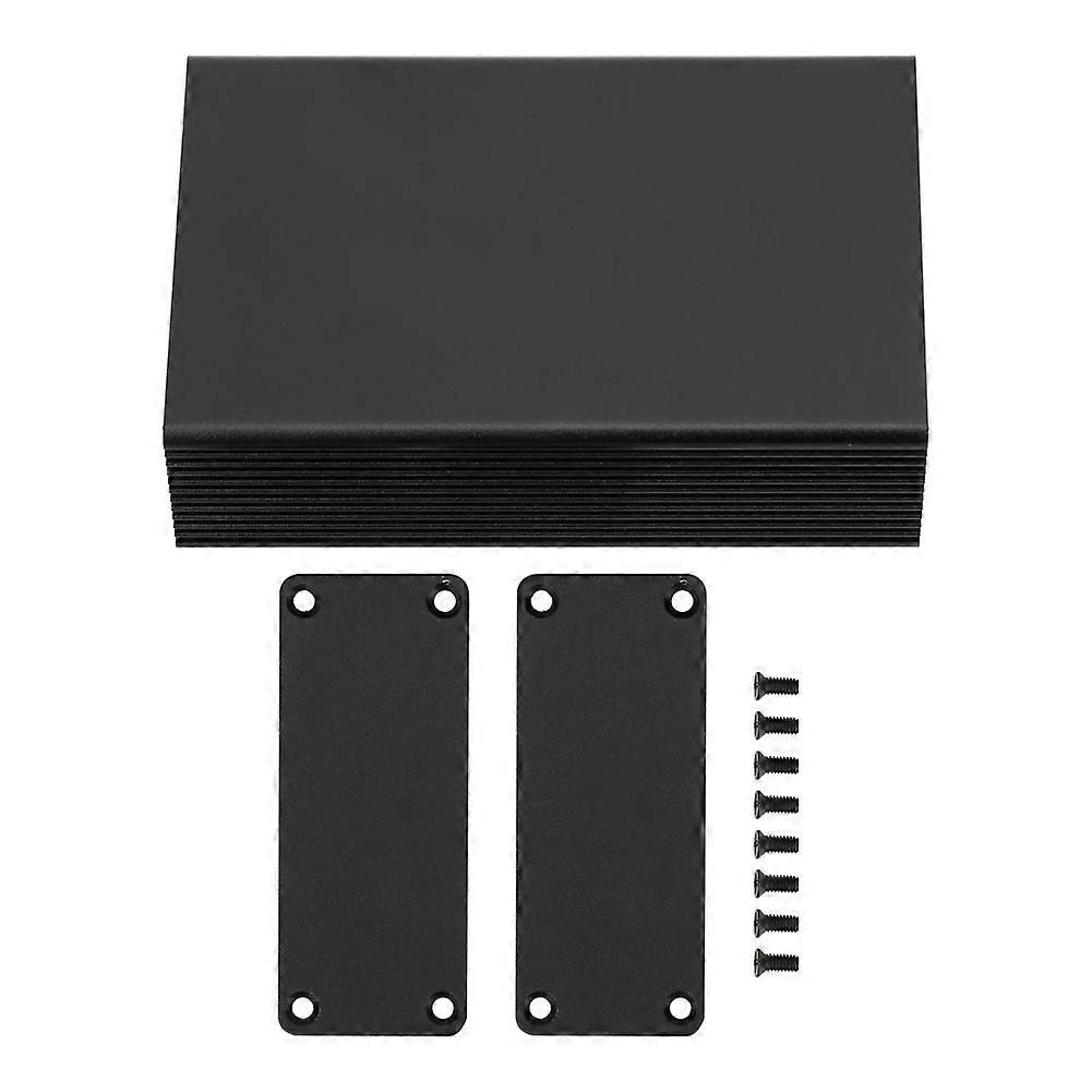 Αλουμίνιο Project Box Matte BlackEnclosure περίπτωση DIY GPRS Circuit Board περίβλημα 27x66x100mm