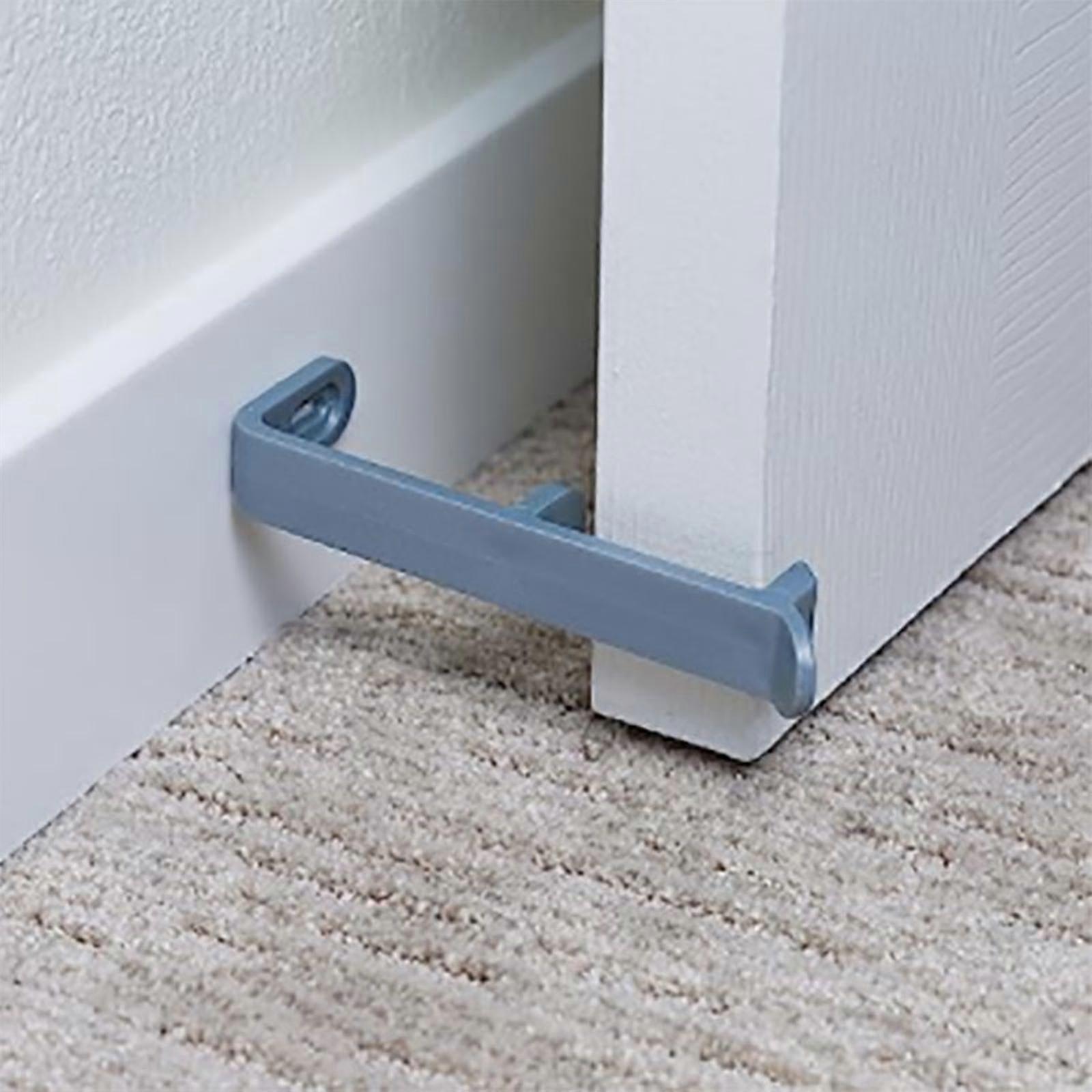 2szt Door Stop Or Prop, ABS Anti-Collision Anti-Pinch Floor Mount Door Stopper, Door Stops Wall Prop Hold Open