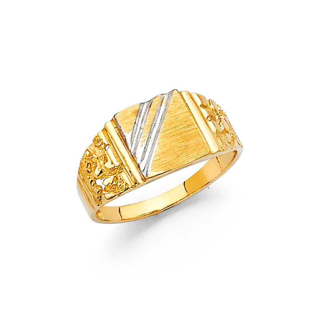 14k Yellow Gold Cubic Zirconia Ring Size 3 Band Style-Ring - 2.3 Grams