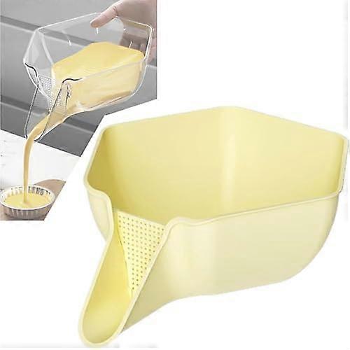 Multi-function Drain Basket Strainer with Spout, Fruit Cleaning Bowl with Filter Container, Drainer for Food Fruit