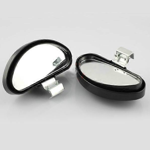 2Pcs, Driving Mirror, Adjustable Angle Convex Mirror, 110*58MM, Black
