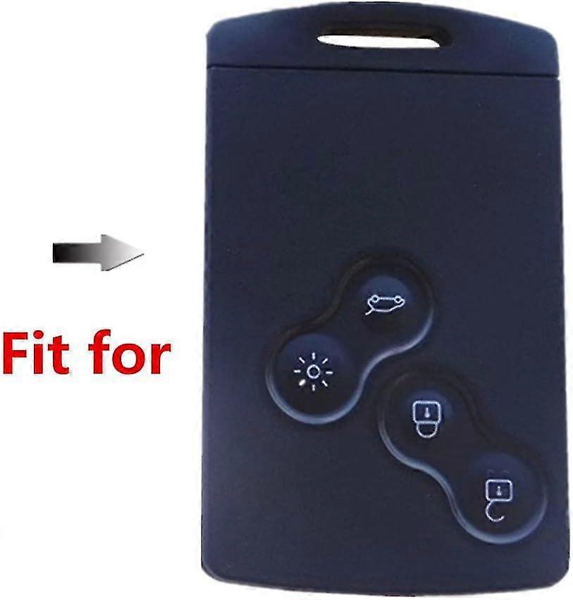 Housse Silicone Pour Télécommande Voiture Renault - Protection Clé Pour Clio, Scénic, Mégane, Captur... (Noir)