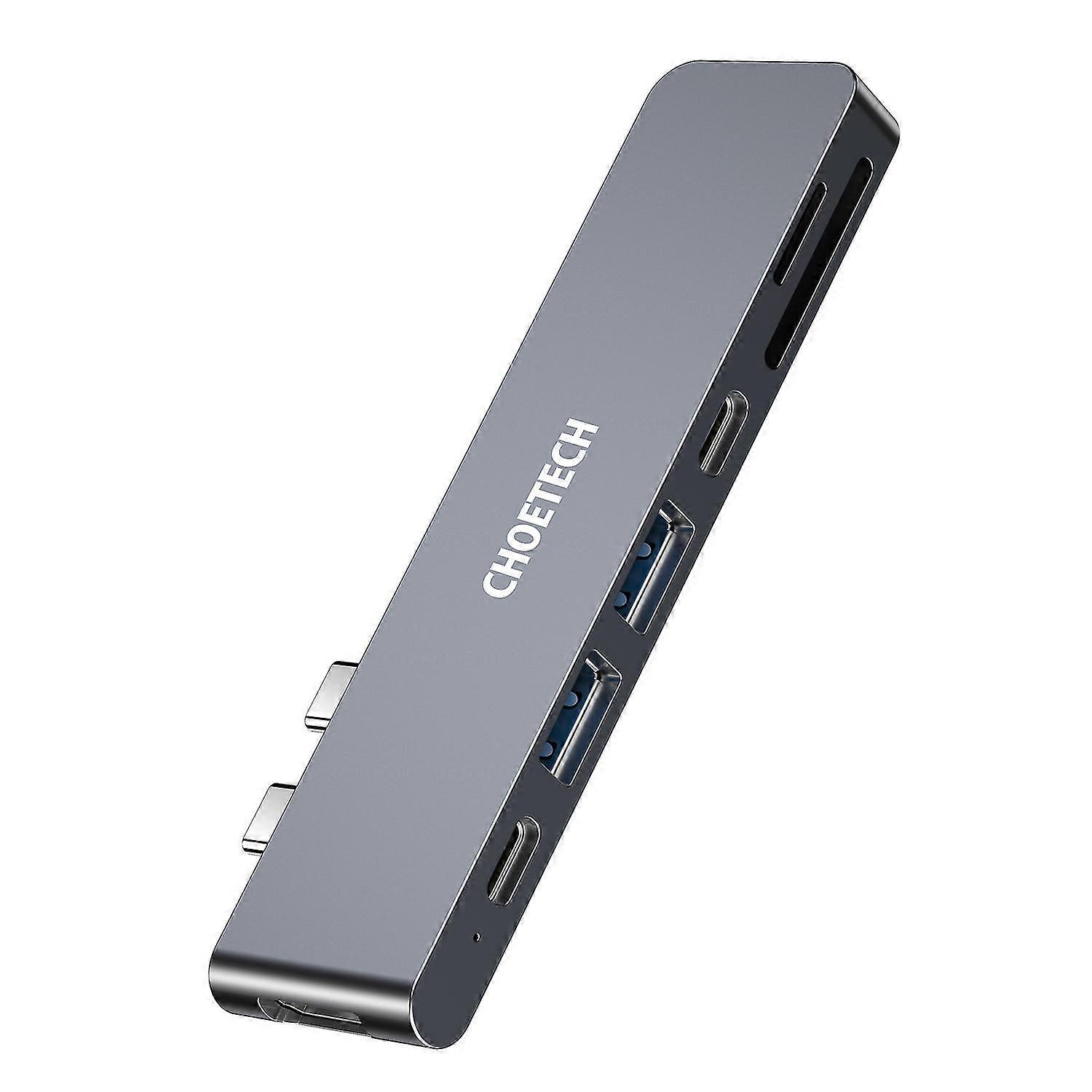 Choetech Hub-m14 For Macbook Air/pro 7-in-1 Usb-c Hub Type-c Usb Hd Port Adapter Sd/tf Card Reader