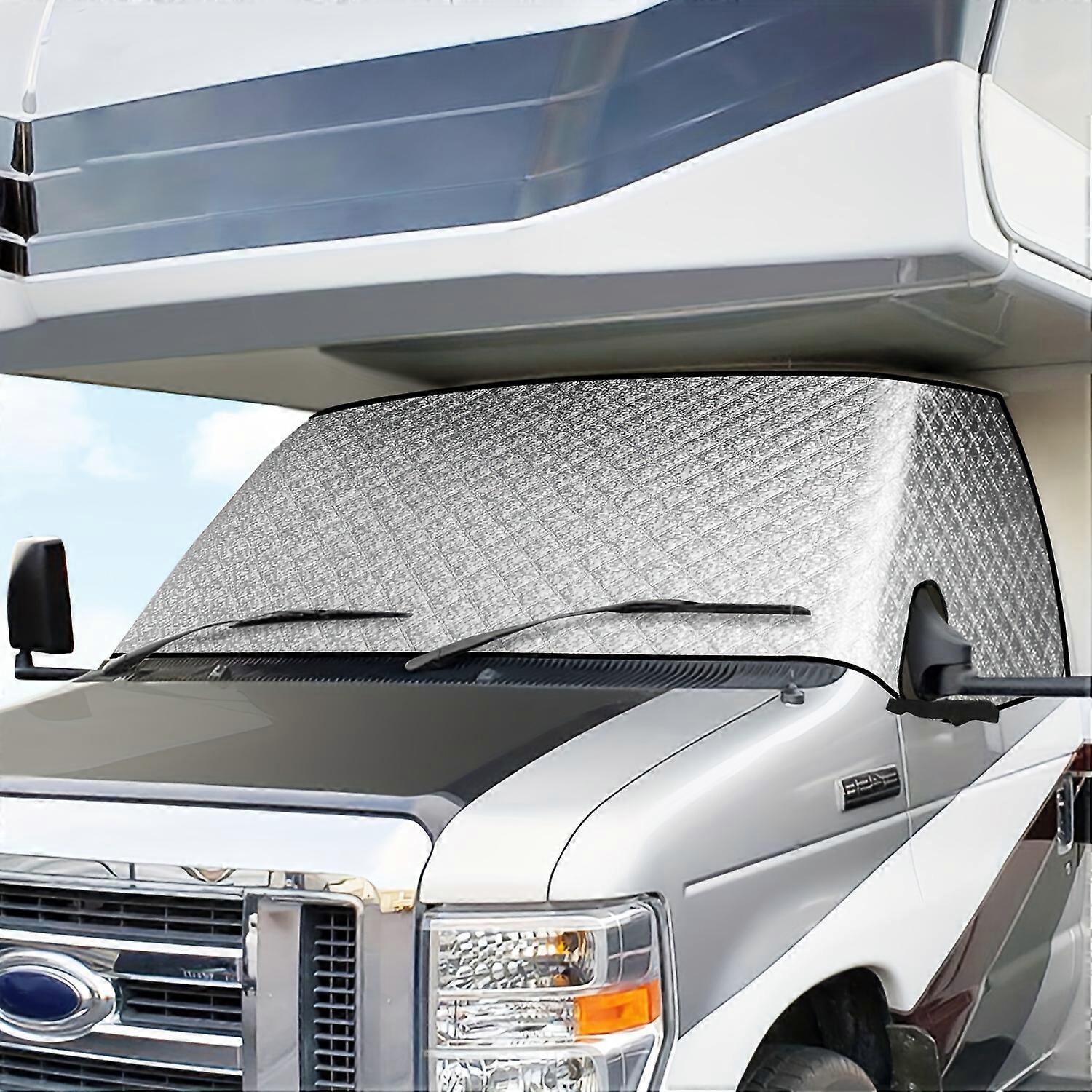 Windshield Cover For Ford For E450 1997-2022 Class C RV Motorhome Privacy Sunshade