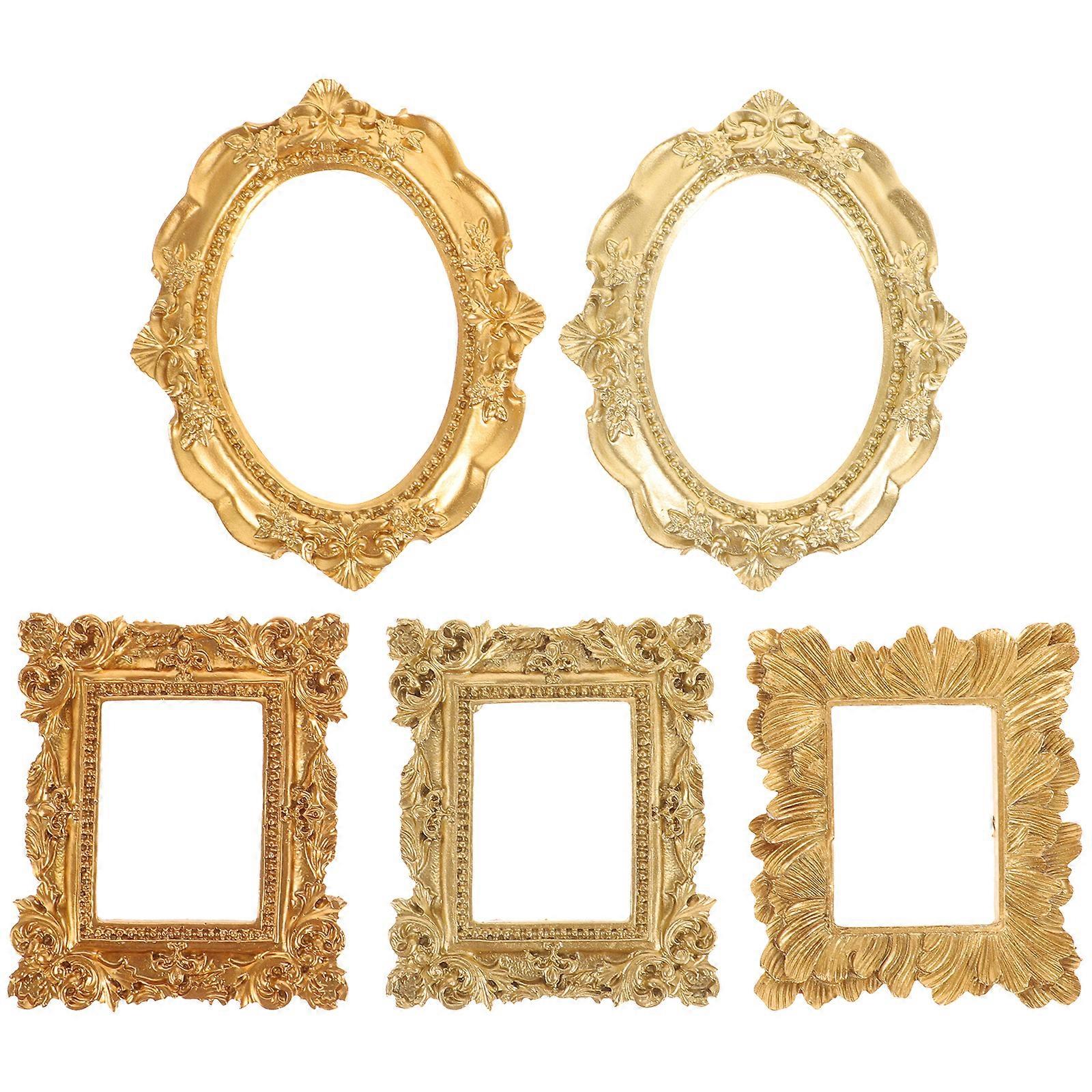 5pcs Photo Frames Small Picture Frame Props Decorative Jewelry Display Frames for Home Party