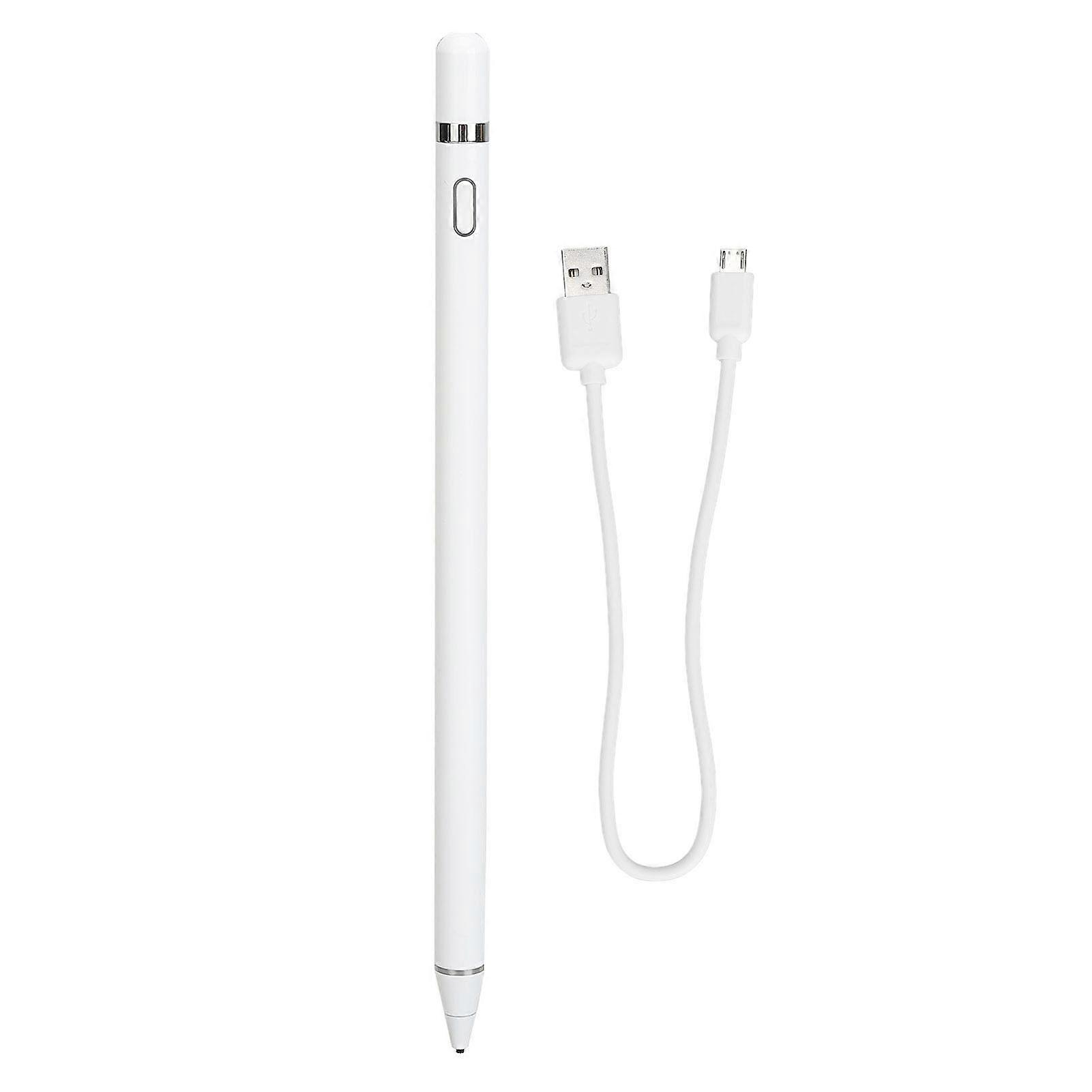 Universal Stylus Pen Magnetic Pen Cap Open And Use 95mah Micro Usb Touch Screen Pens For Smartphone Tablet Computer White