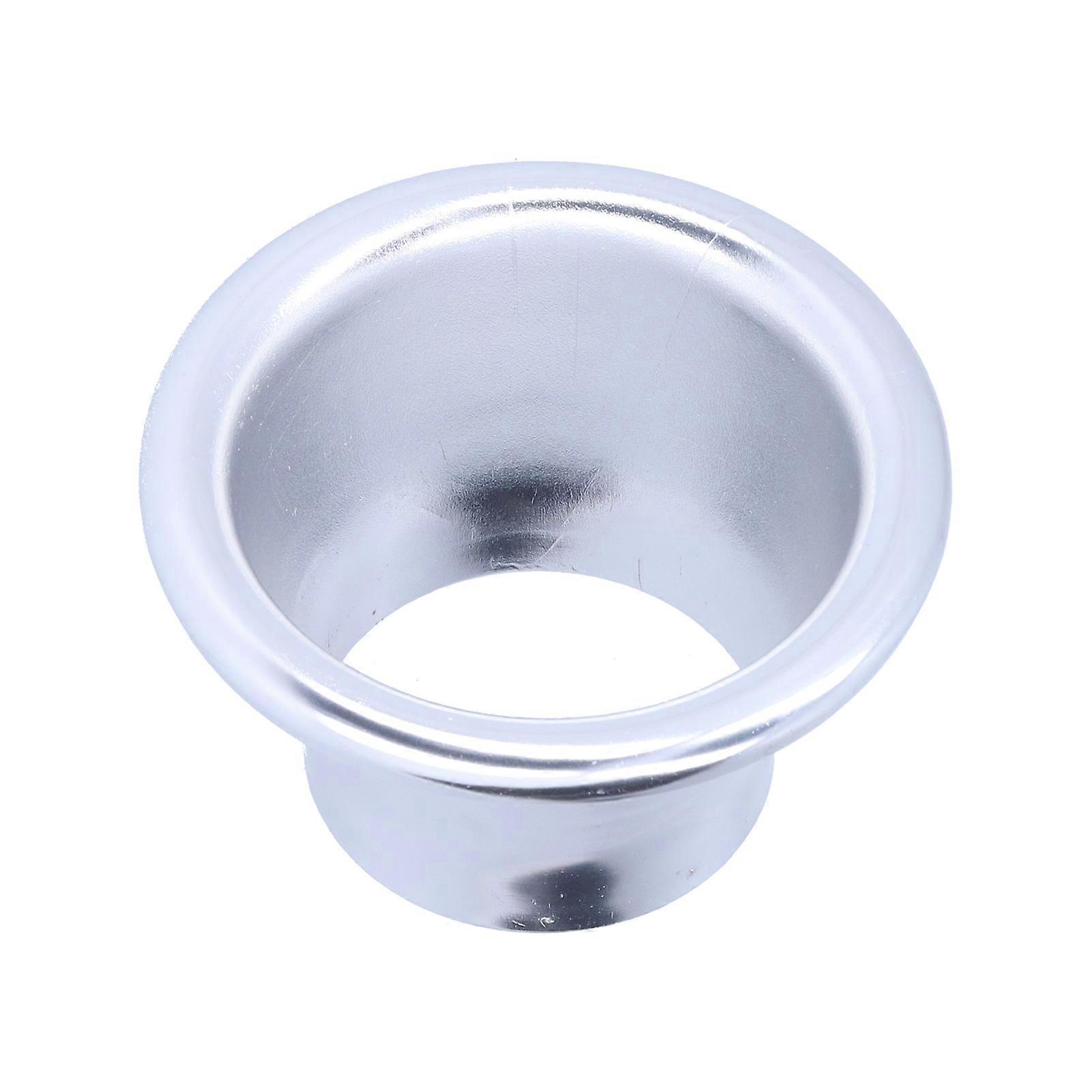 2.6in Cold Air Intake Turbo Horn Velocity Stack Adapter CNC Aluminum Car Modification Part Silver