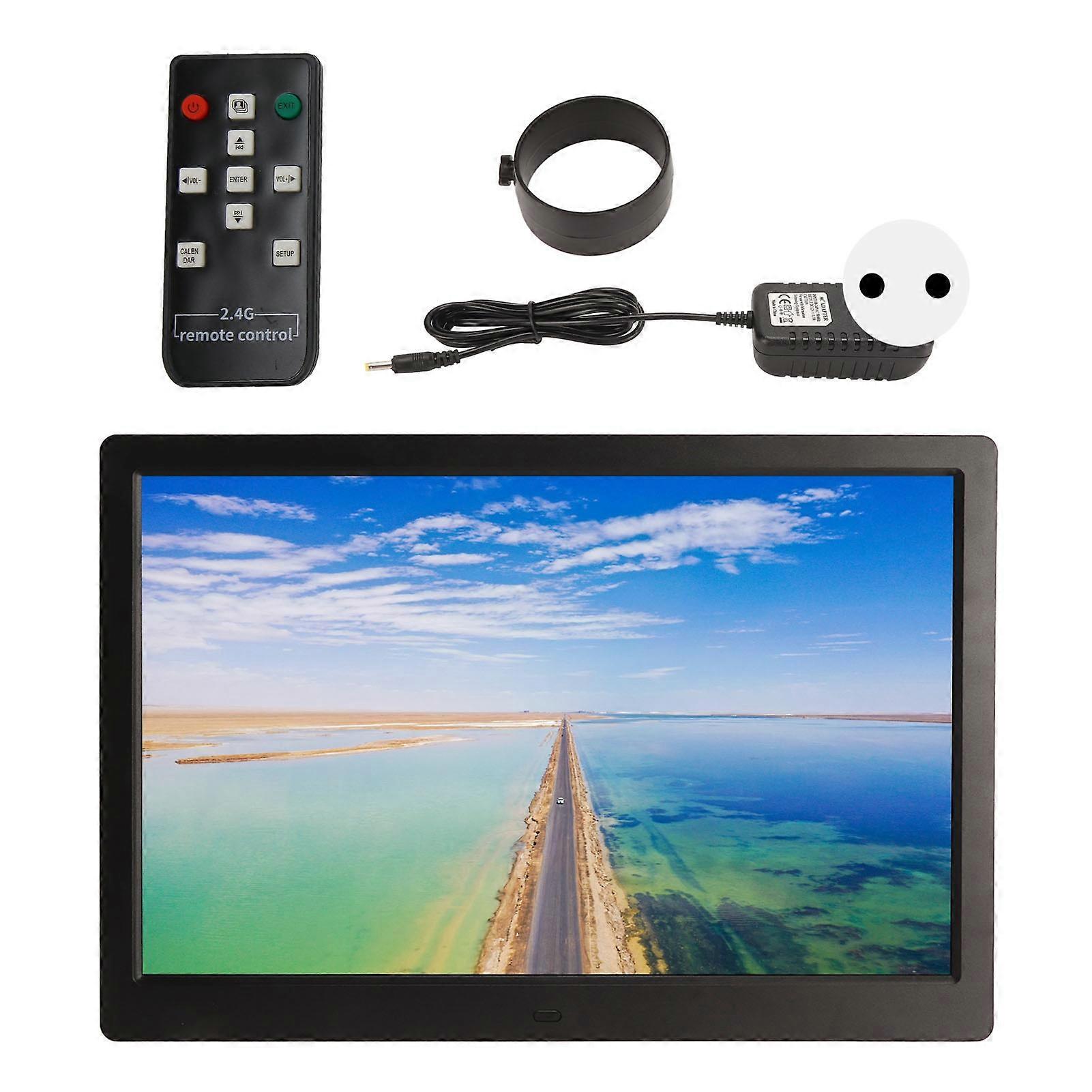 Digital Picture Frame 2.4g 14.1 Inch 1280x800 Electronic Photo Album Hd Advertising Machine With Timing Switch 100240v Eu Plug