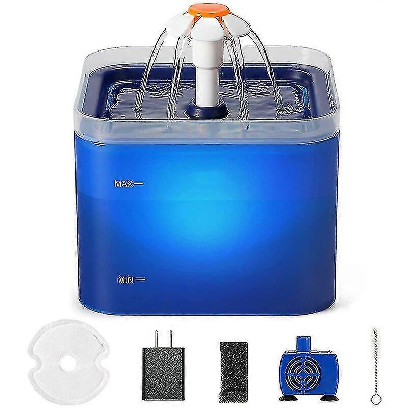Cat Fountain with LED Light 67oz/2.0l Ultra Quiet Automatic Filter Cat Drinking Fountain,Y