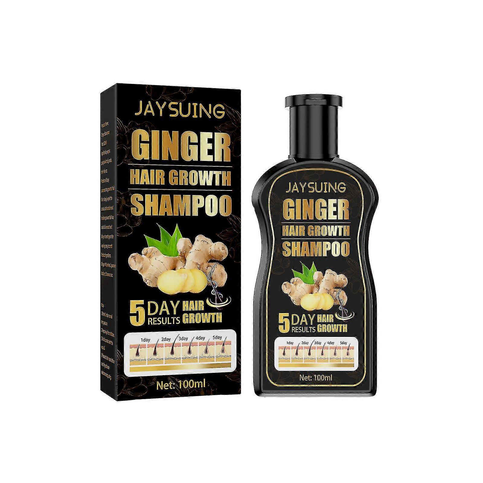 Jaysuing Ginger Conditioning Shampoo Osvěžující proti lupům Zmírňující svědění Pevné husté vlasy Nadýchaný kondicionér Šampon Měkký -3101191465382