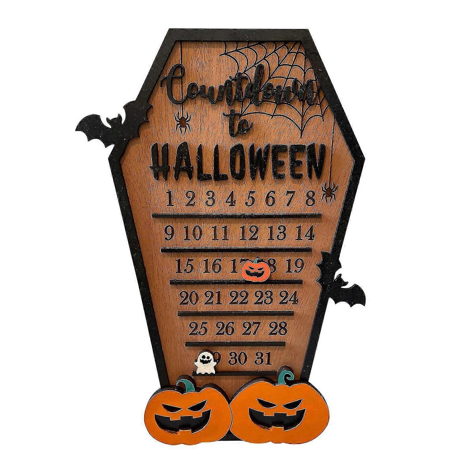 Halloween Diy Countdown Calendar Block/numbers For Kids, Classic Decoration