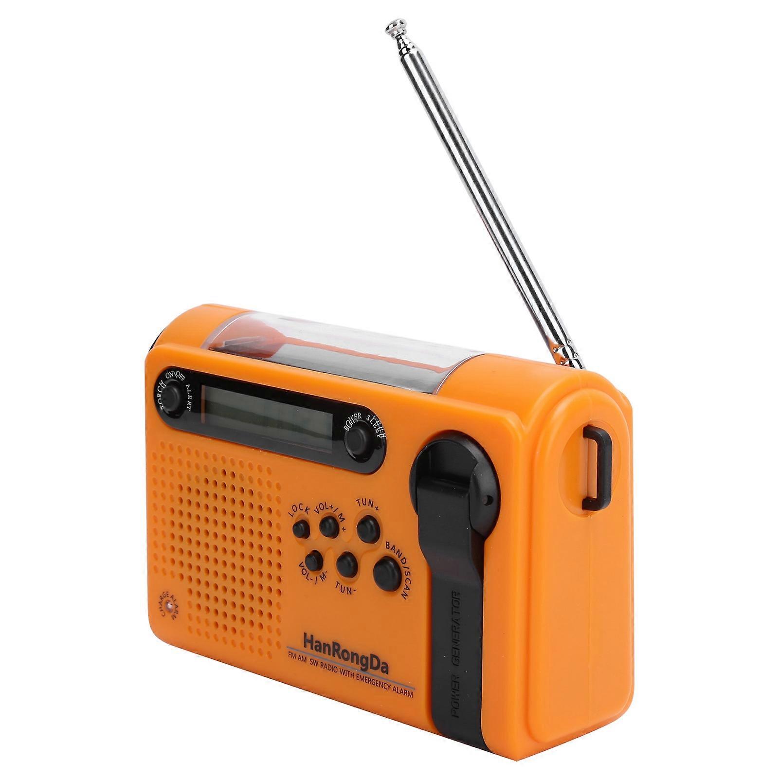 Portable Solar Charging FM/AM Radio with Flashlight for Emergency Use
