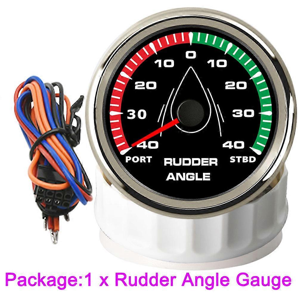 8 Color Backlight 85mm Rudder Angle Indicator 0-190ohm 40 L~40 R PORT STBD Rudder Angle Sensor Boat Marine 9~32V