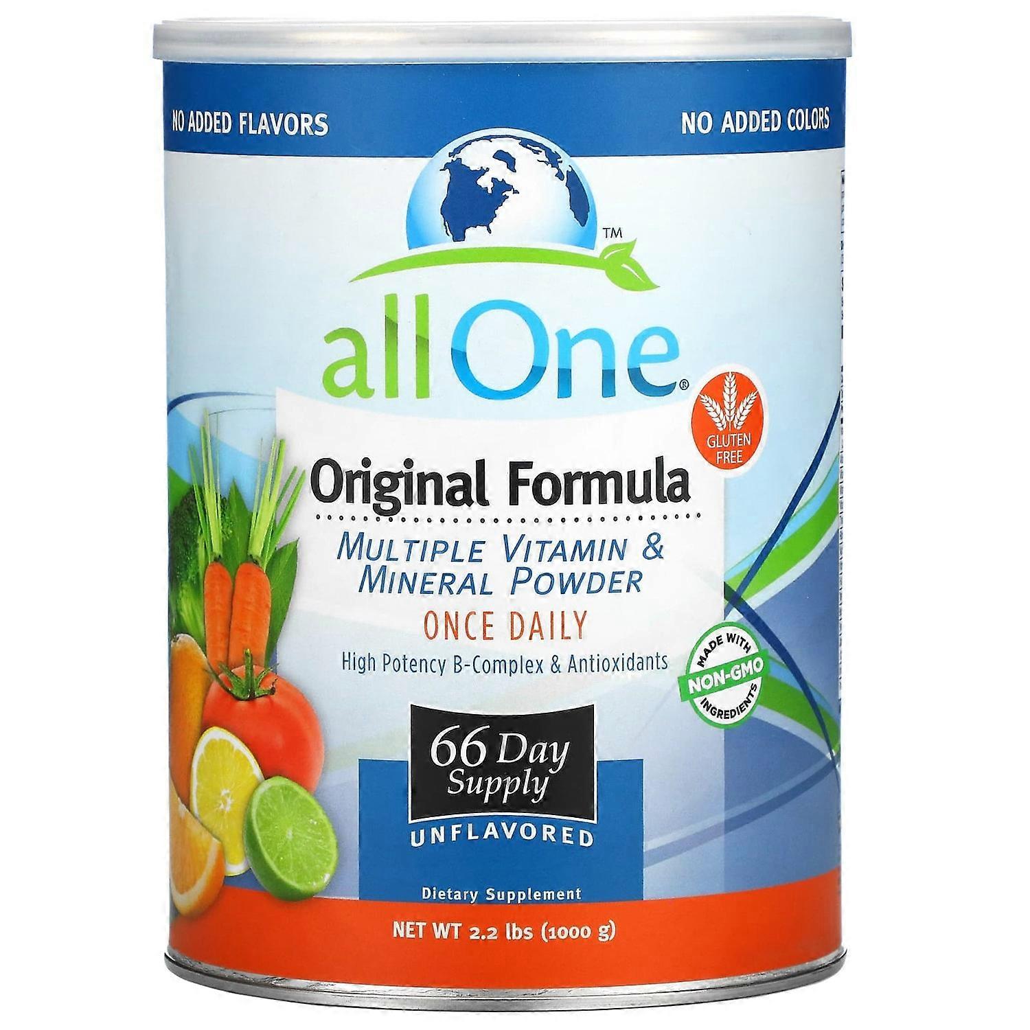 All One, Nutritech, Original Formula, Multiple Vitamin & Mineral Powder, Unflavored, 2.2 lbs (1,000