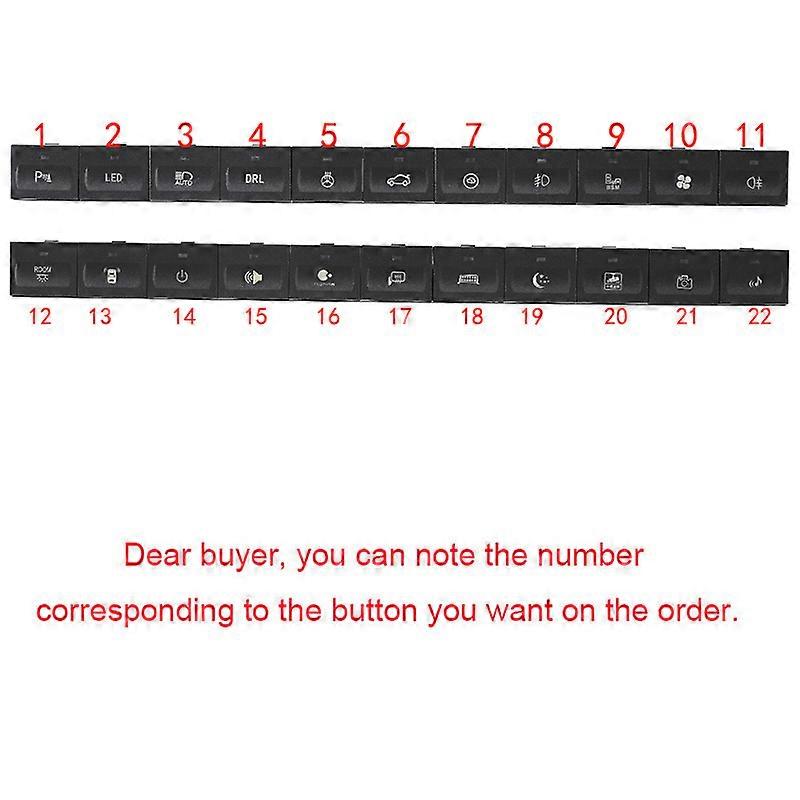 1PC LED Parking radar car switchFront fog lights Spotligh Fan Power Supply Button with Connection Wire For Ford Focus