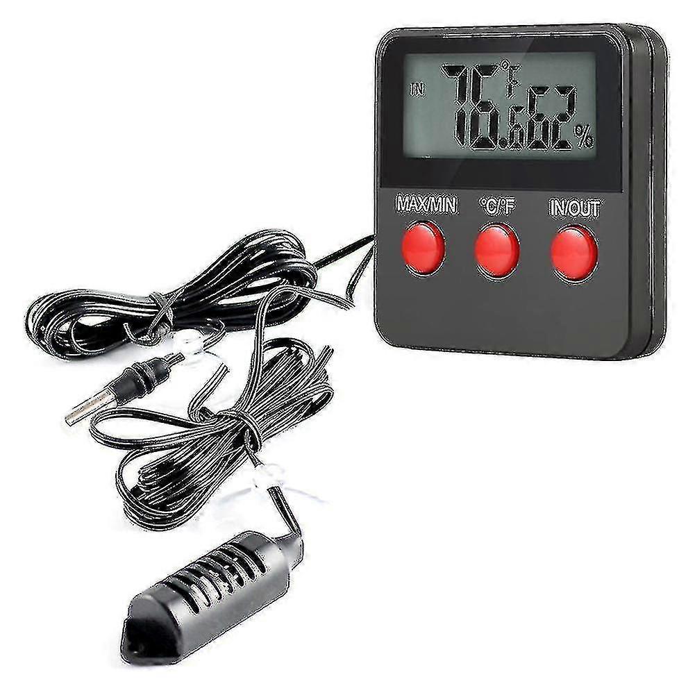 Electronic Digital Display Temperature Humidity Meter Crawling Pet Dry Wet Temperature Monitor For Egg Hatching f3