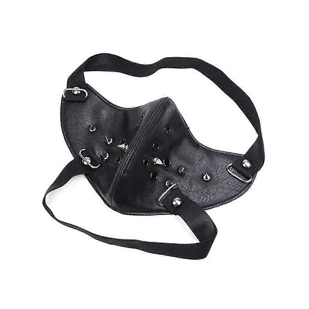 Devil Punk Mask Halloween Cosplay Pu Half Face Mask Show Prop