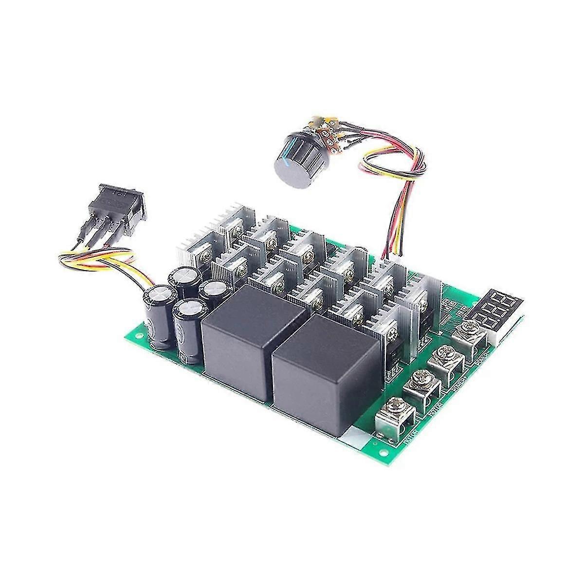 Dc10-55v 60a Digital Display Pwm Speed Controller Module Forward Reversal 0-100% Adjustable Dc Moto