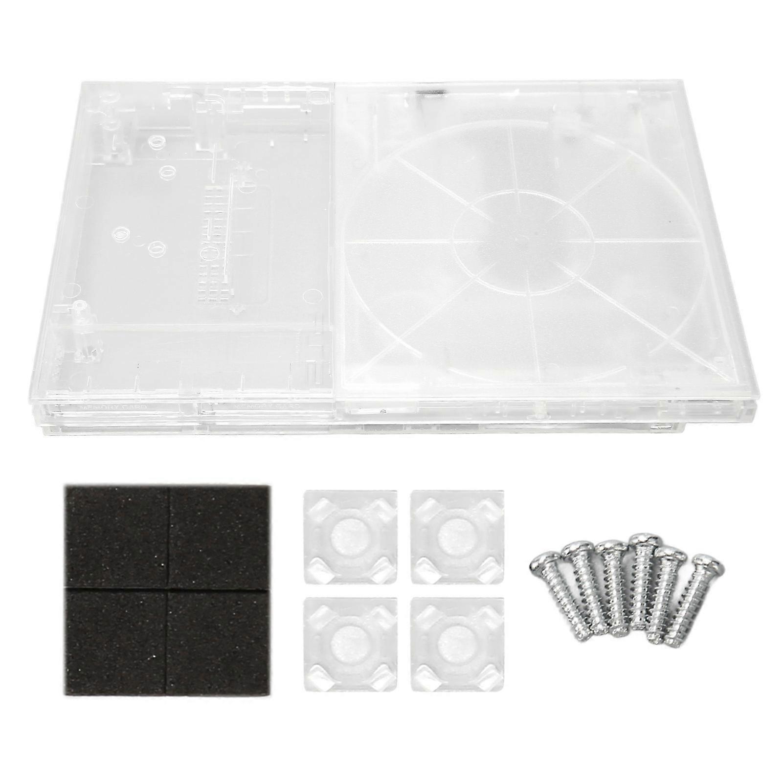 for PS Slim Clear Case DIY Replacement Transparent Game Console Shell for Retro Video Game Console Accessories for 7XXXX NO.0530