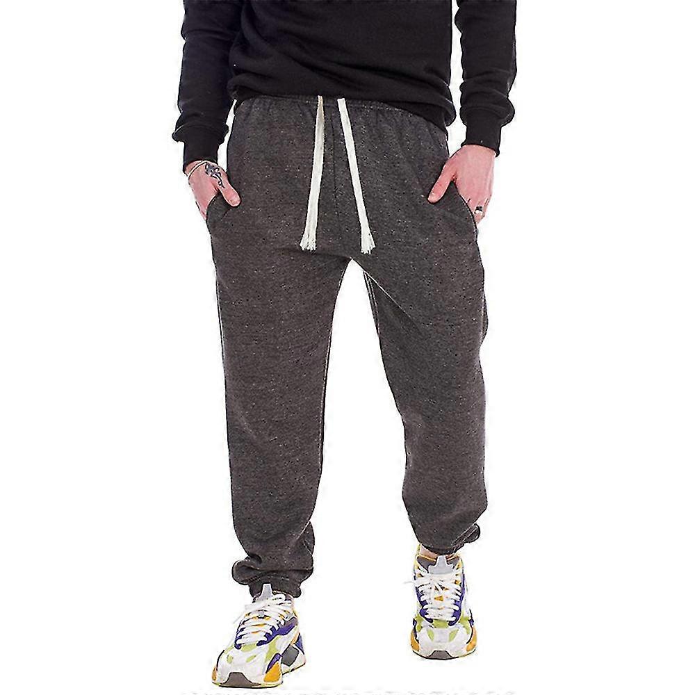 Men Plain Drawstring Casual Sweatpants Pants Sports Trousers With Pockets