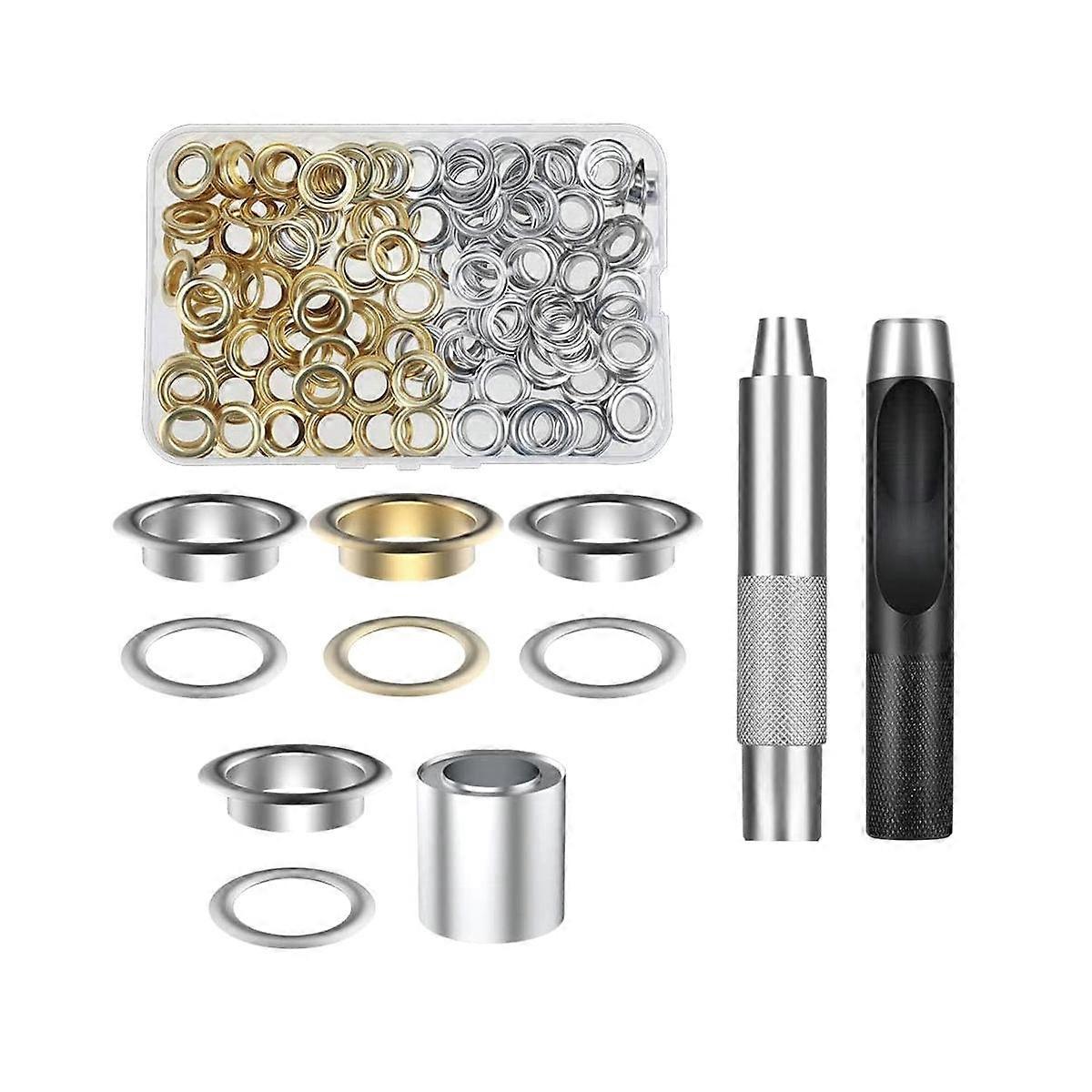 1 Set of Hole Punch Tool Metal Eyelet Installation for Bag Hole Cloth Fabric Canvas Garment Diamete