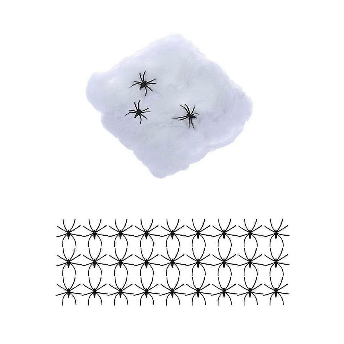 Spider Webs Halloween Decorations, Stretchable Cobwebs for Indoor/Outdoor Scary Atmosphere, Parties