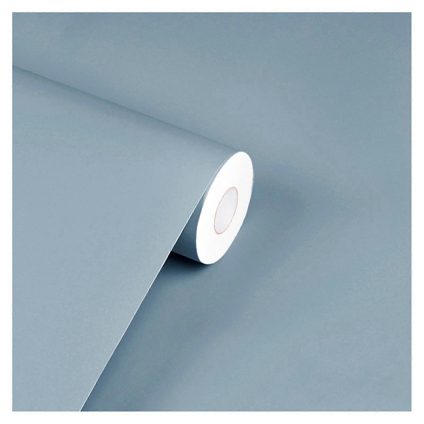 Autocollant mural simple de couleur unie Autocollants muraux imperméables Papier peint PVC pour chambre d’enfant salon