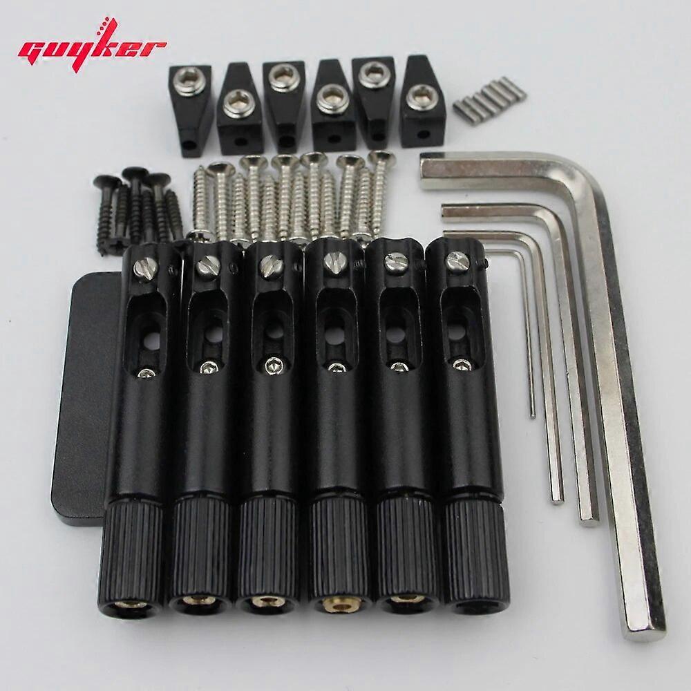 Single Fixed Brass Fan Bridges for 6/7/8 String Electric Guitar Bridge Headless Fanned Fret