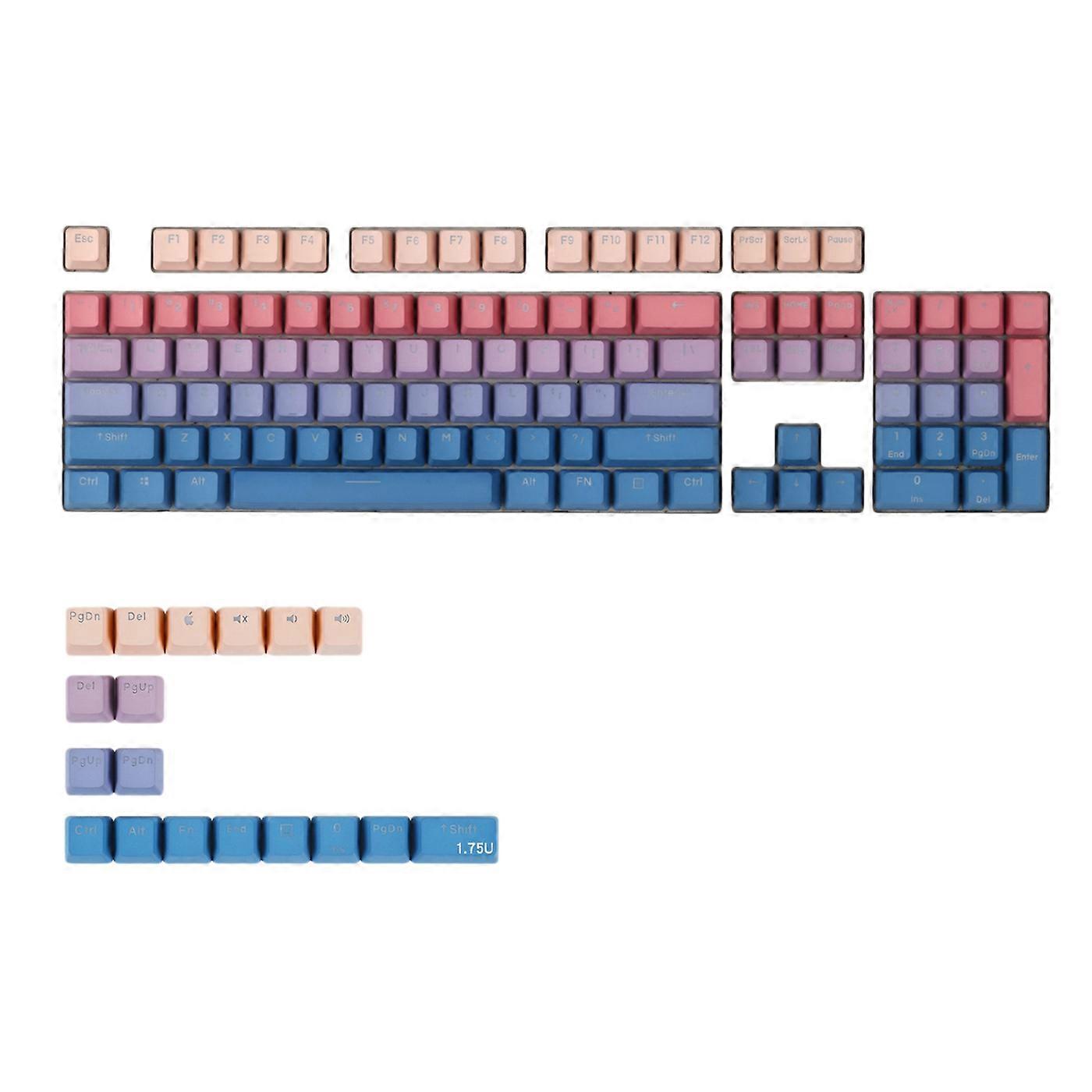 122 Keys PBT Falling Cloud Keycap 87 104 108MX1.0 6.0 8.0 Mechanical Keyboard Keycap
