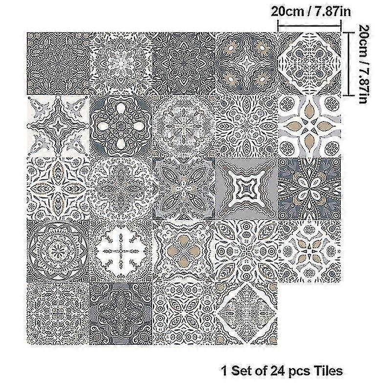Moroccan Style Tile Effect Self-adhesive Wall Stickers Decal Home Decorative