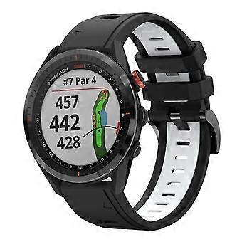 For Garmin Approach S62 22mm Two-Color Sports Silicone Watch Band