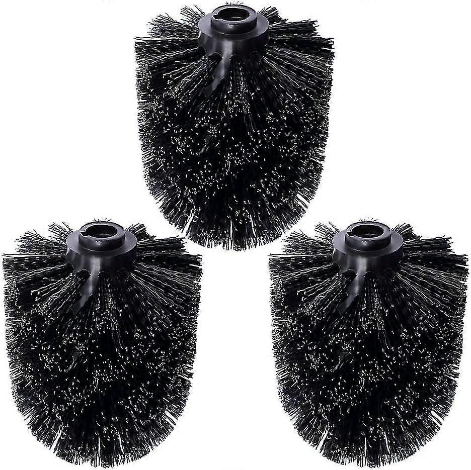 3-pack Toilet Brush Head Replacement Black Brush Replacement Bros