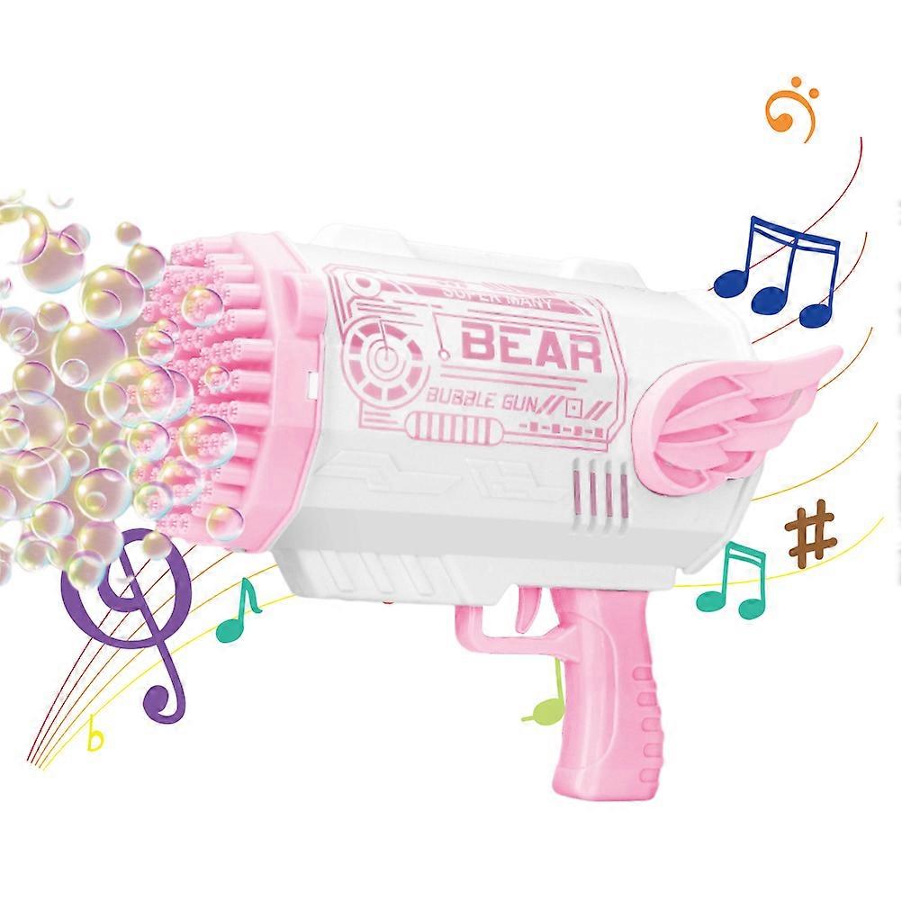 Children Bubble Machine Gun 80 Hole Bubble Machine Launcher Bubble Maker Blower Summer Outdoor Game