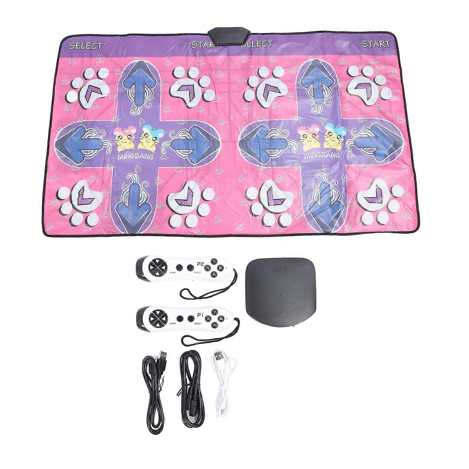 Wireless Dancer Step Pads Rechargeable Double User PVC High Definition Electronic Dance Mat