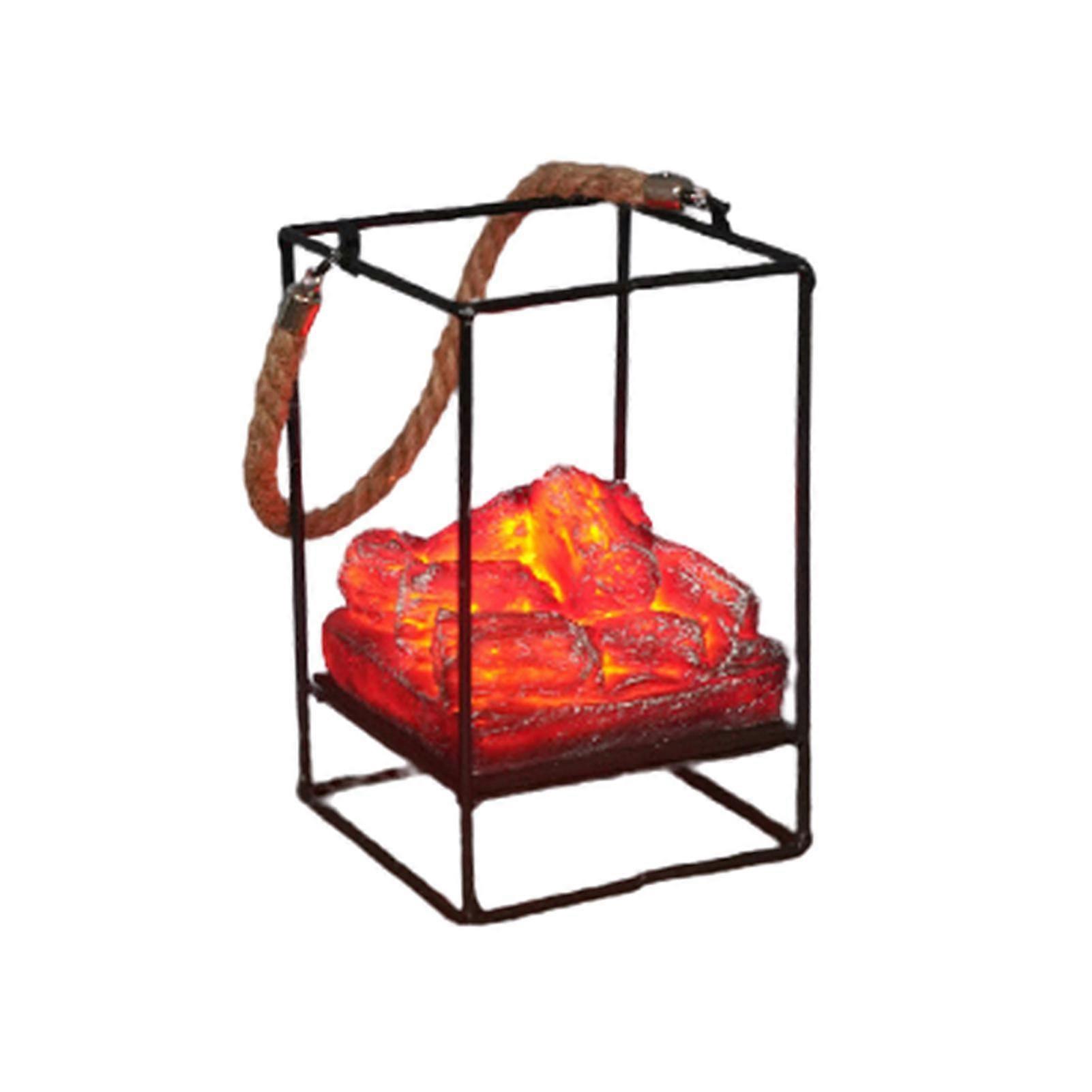 هالوين محاكاة الفحم لهب أدى ضوء مهرجان معلقة الموقد زخرفة hy